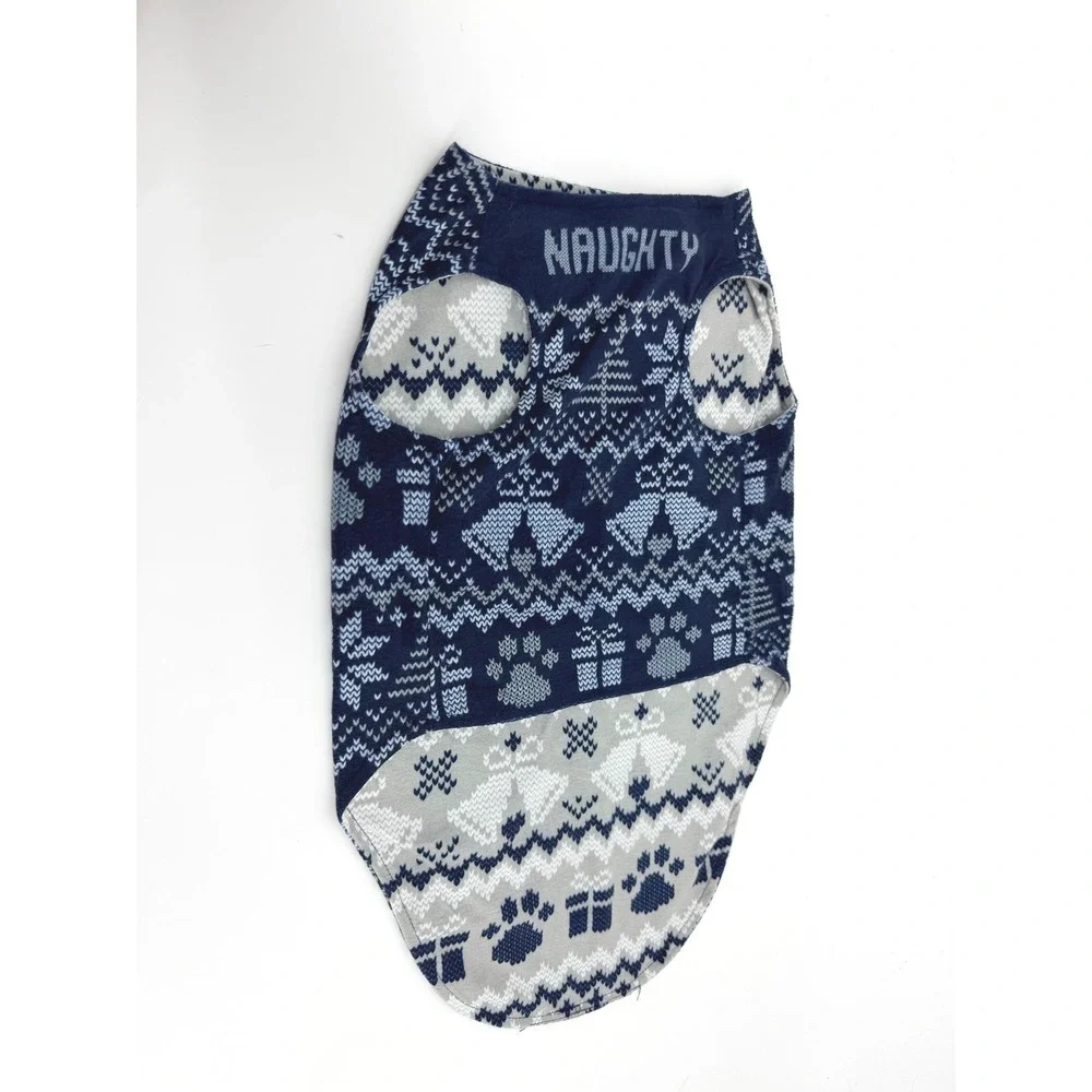 NFL Dallas Cowboys Dog‎ Sweater Navy Blue Fair Isle Holiday Pet Vest Large